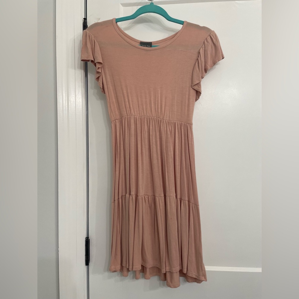 XS Pink Flowy Short Dress